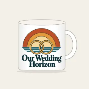 Our Wedding Horizon Mug in white
