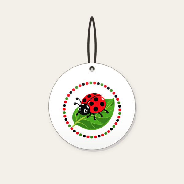 Product image Ladybug on a Leaf Ceramic Ornament