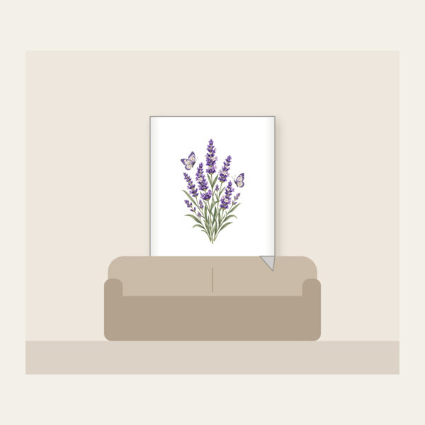 Product image Lavender Stems and Two Butterflies Fleece Blanket