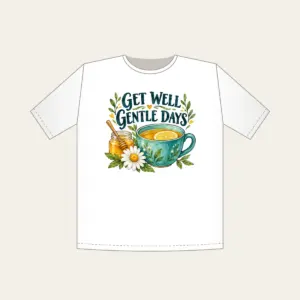 GET WELL GENTLE DAYS T-Shirt in white