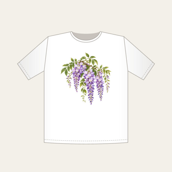 Product image Drooping Wisteria Clusters on Cream T-Shirt