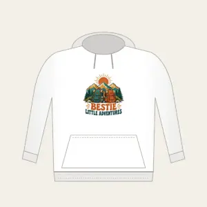 BESTIE LITTLE ADVENTURES Hoodie in white