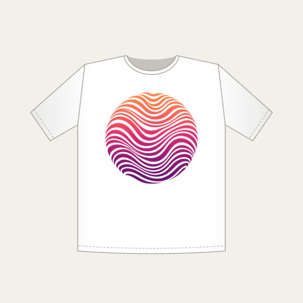 Product image Sunset Ripples from Coral to Plum T-Shirt