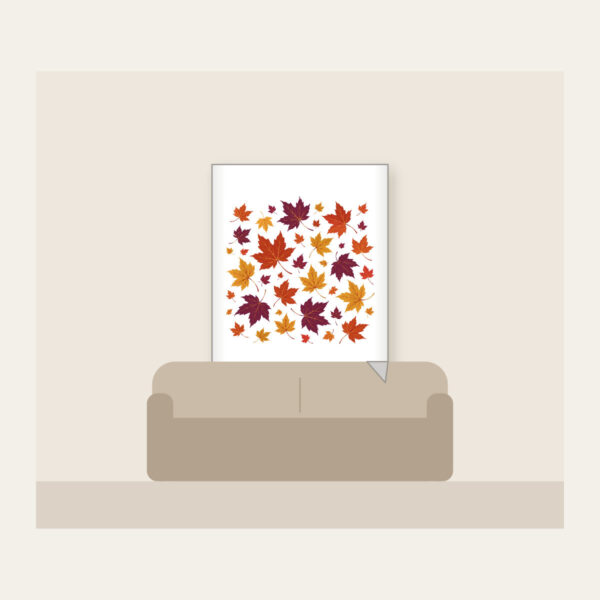 Product image Falling Maple Leaves in Rust and Plum Fleece Blanket