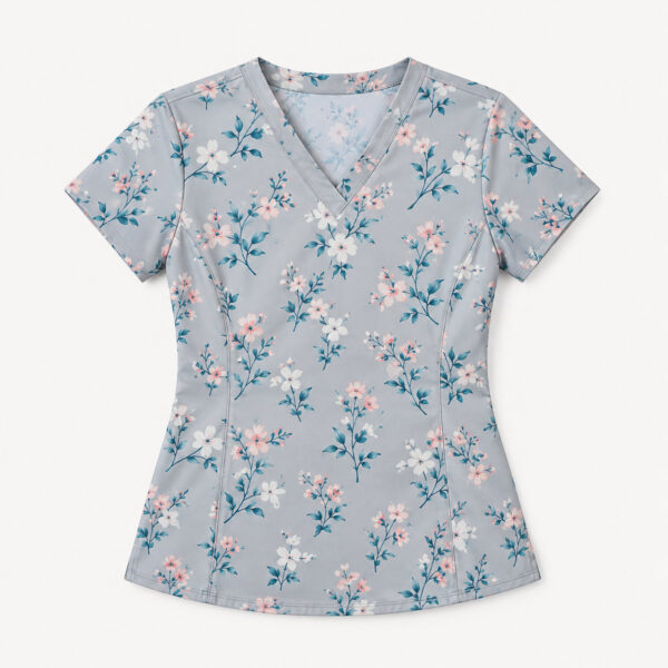 Product image Teal Blossom Scrub Top