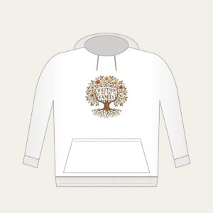 Together We Are Family Hoodie in white