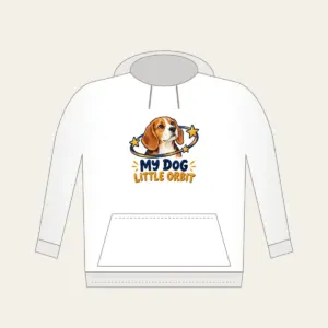MY DOG LITTLE ORBIT Hoodie in white