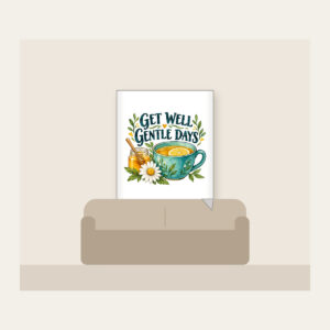 GET WELL GENTLE DAYS Fleece Blanket in white