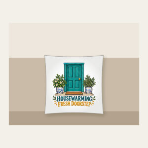 HOUSEWARMING FRESH DOORSTEP Pillow in white