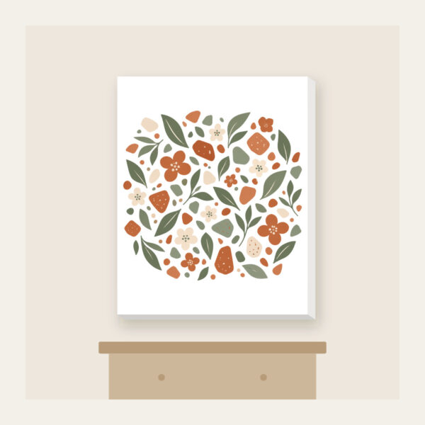 Product image Garden Terrazzo of Leaves and Blossoms Canvas Print