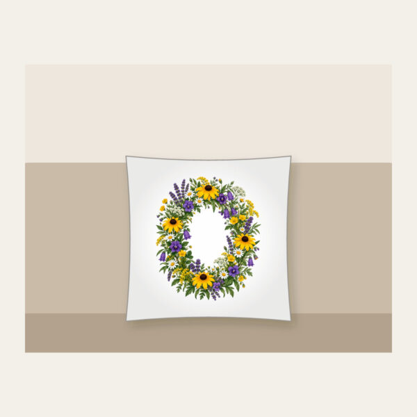 Product image Oval Wildflower Wreath Pillow