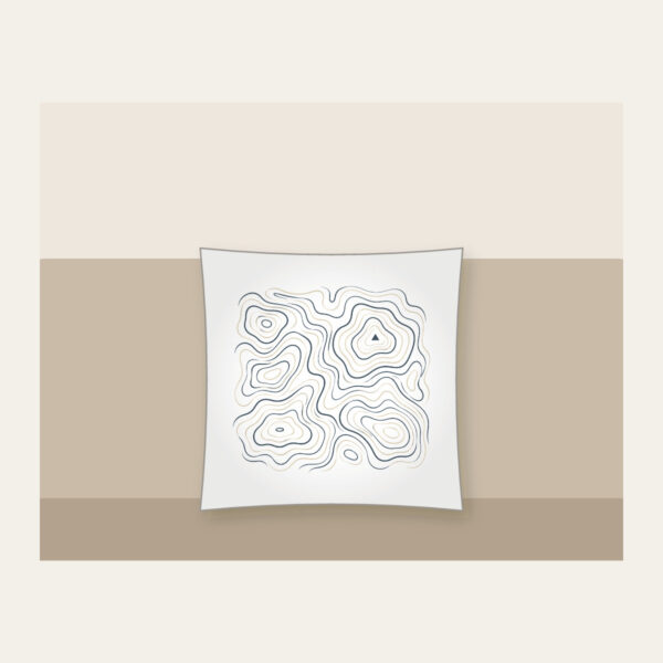 Product image Topographic Contour Lines with a Single Peak Pillow