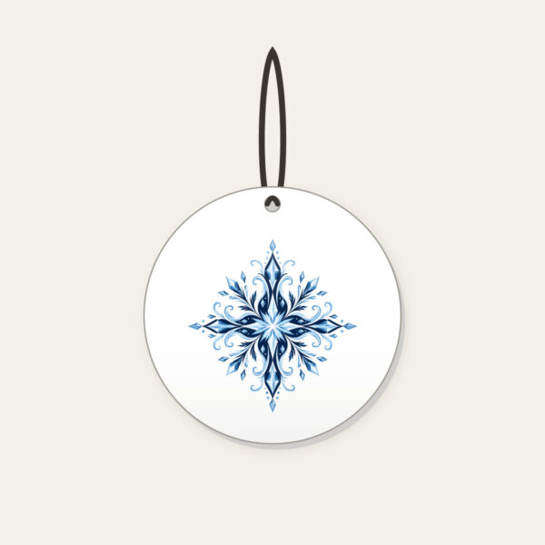 Product image Frosted Crystal Lines in Ice Blue Ceramic Ornament