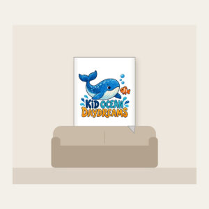 KID OCEAN DAYDREAMS Fleece Blanket in white