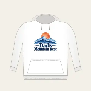 Dad's Mountain Rest Hoodie in white