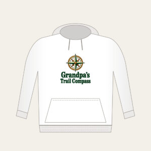 Grandpa's Trail Compass Hoodie in white