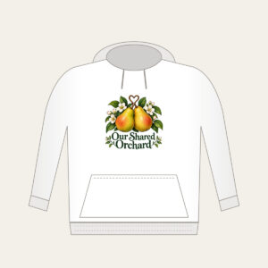 Our Shared Orchard Hoodie in white