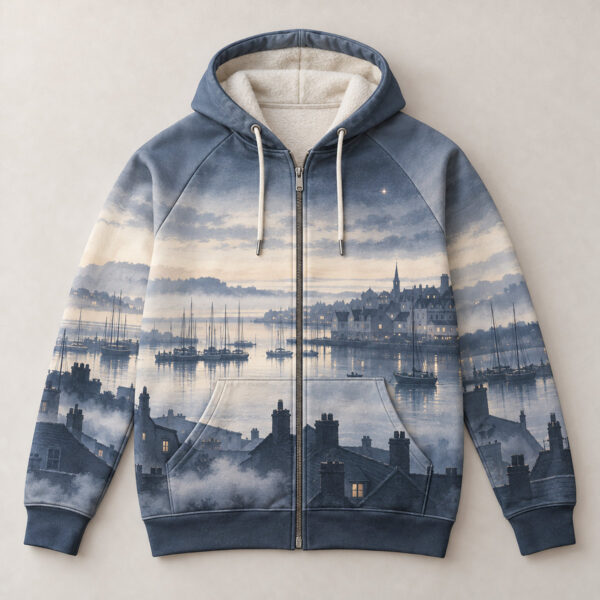 Product image Harbour Mist Men's Heavy Fleece Raglan Zip Hoodie