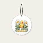 BABY GARDEN GIGGLES Ceramic Ornament in white