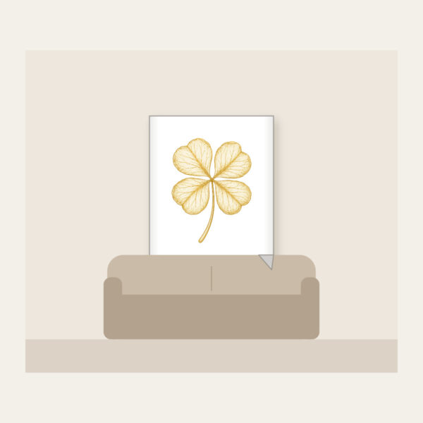 Product image Four-Leaf Clover Botanical Plate Fleece Blanket