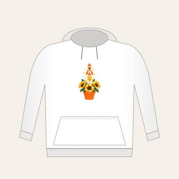 Product image Striped Rocket in Sunflower Pot Hoodie