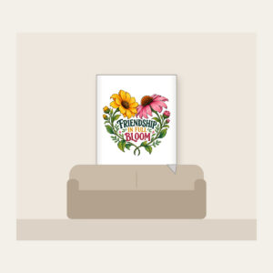 FRIENDSHIP IN FULL BLOOM Fleece Blanket in white