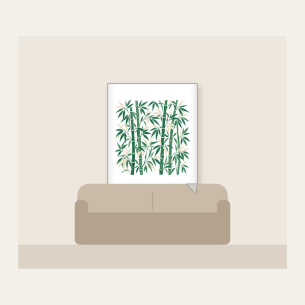 Product image Jade Bamboo Grove Pattern Fleece Blanket