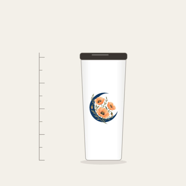 Product image Crescent Moon and Apricot Poppies Tumbler