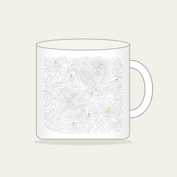 Product image Topographic Lines and Trail Markers Mug