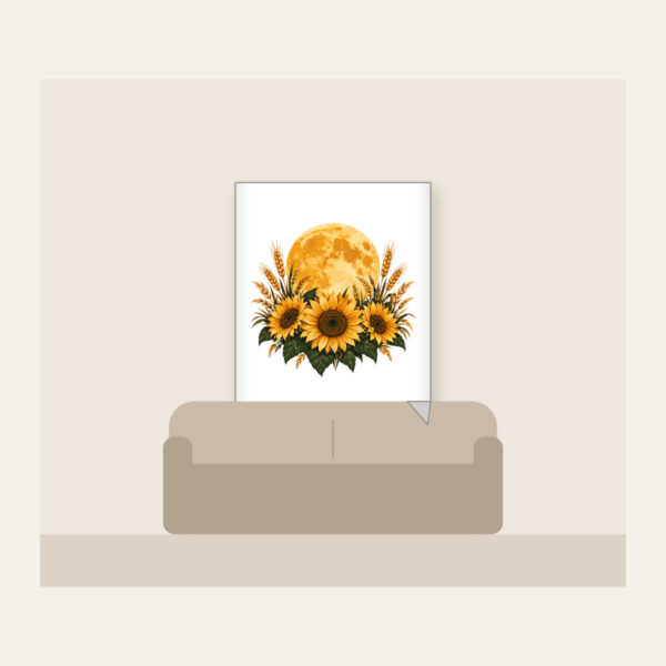 Product image Harvest Moon over Sunflower Fields Fleece Blanket