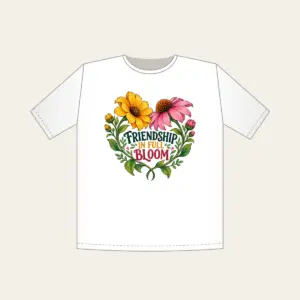 FRIENDSHIP IN FULL BLOOM T-Shirt in white