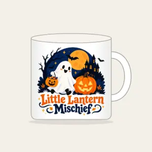 Little Lantern Mischief Mug in white