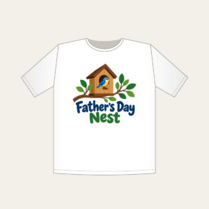Father's Day Nest T-Shirt in white