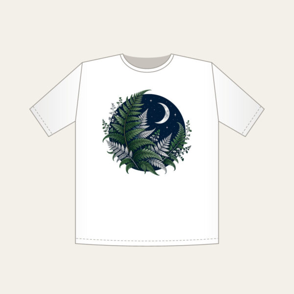 Product image Moonlit Fern Fronds on Navy T-Shirt