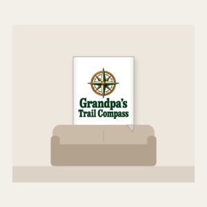 Grandpa's Trail Compass Fleece Blanket in white