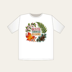 BESTIE THROUGH SEASONS T-Shirt in white