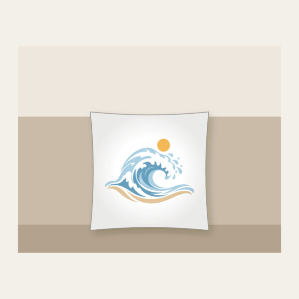 Product image Curling Wave and Little Sun Pillow