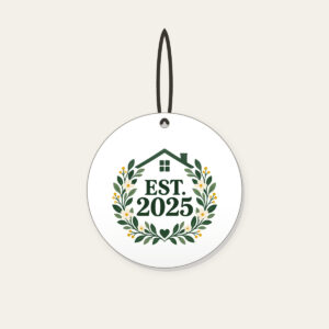 EST. 2025 Ceramic Ornament in white