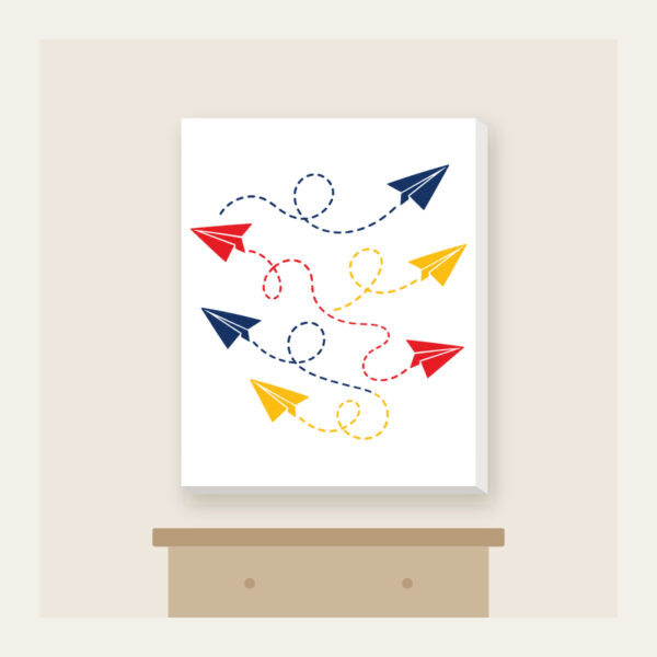 Product image Paper Planes and Dotted Flight Paths Canvas Print