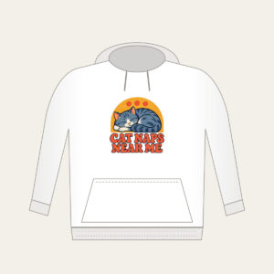 CAT NAPS NEAR ME Hoodie in white