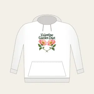Valentine Garden Duet Hoodie in white