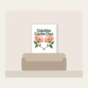 Valentine Garden Duet Fleece Blanket in white