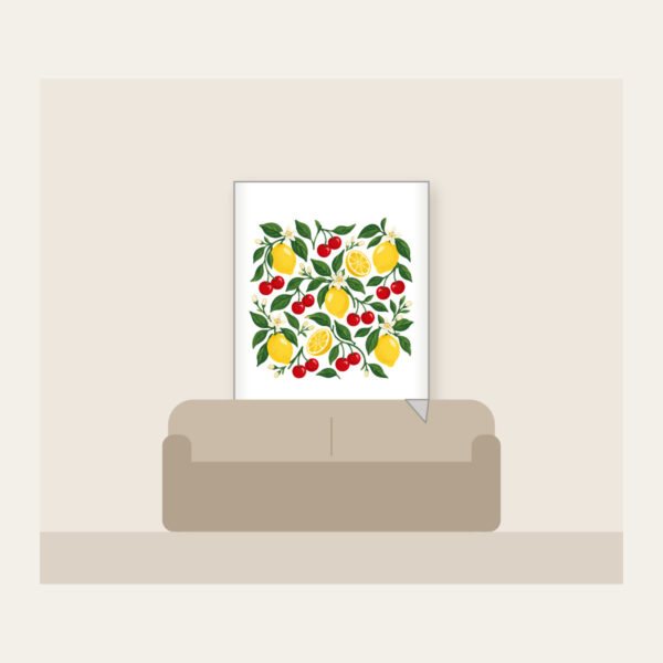 Product image Cherry and Lemon Orchard Pattern Fleece Blanket