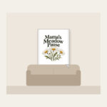 Mama's Meadow Pause Fleece Blanket in white