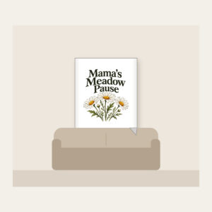Mama's Meadow Pause Fleece Blanket in white