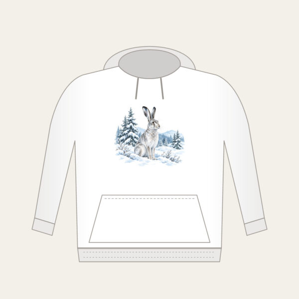 Product image Hare in a Snowy Field with Pines Hoodie
