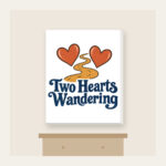 Two Hearts Wandering Canvas Print in white