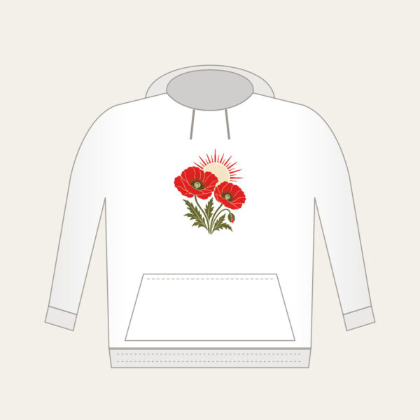 Product image Twin Poppies and a Rising Sun Hoodie
