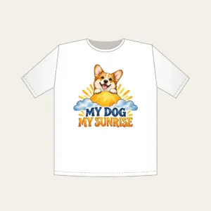 MY DOG MY SUNRISE T-Shirt in white