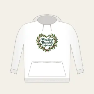Wedding Branches Entwined Hoodie in white